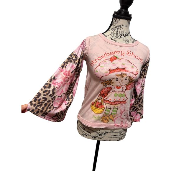 Upcycled Strawberry Shortcake Top - Picture 3 of 7